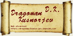 Dragoman Kušnorjev vizit kartica
